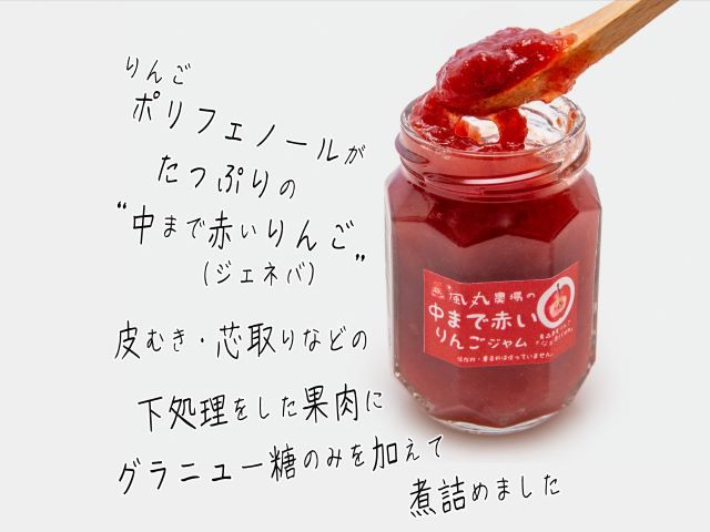 ジャム 青森 果肉まで赤い りんごジャム + ブルーベリージャム 4個 詰め合わせ セット 風丸農場 無添加 りんご アップル ブルーベリー 食べ比べ 瓶 フルーツ 果物 朝食 ヨーグルト パン 青森県産 青森県
