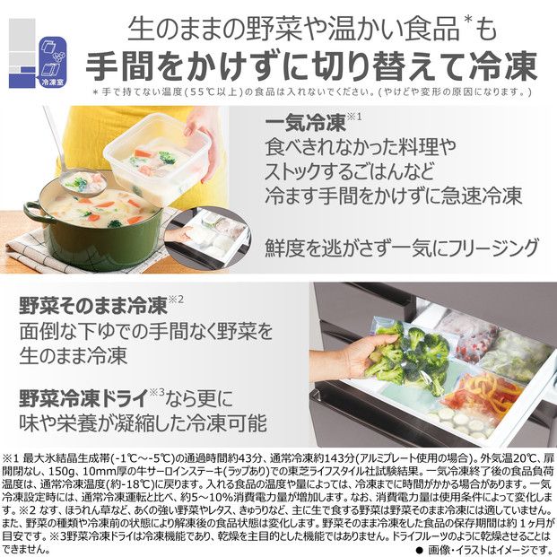 東芝 冷蔵庫 【標準設置費込み】 551L 6ドア 両開き 冷凍冷蔵庫 GR-Y550FK(EC) 141305_KV206