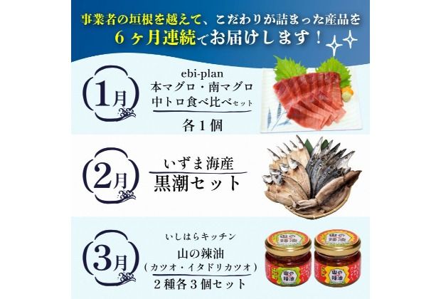 【定期便 6回】室戸まるごと定期便 こだわり産品コース かつお かつおのたたき 本マグロ 南マグロ 中トロ 干物 アジ 魚介 海鮮 ハンバーグ 黒毛和牛 定期便 6回定期便 高知県 室戸市