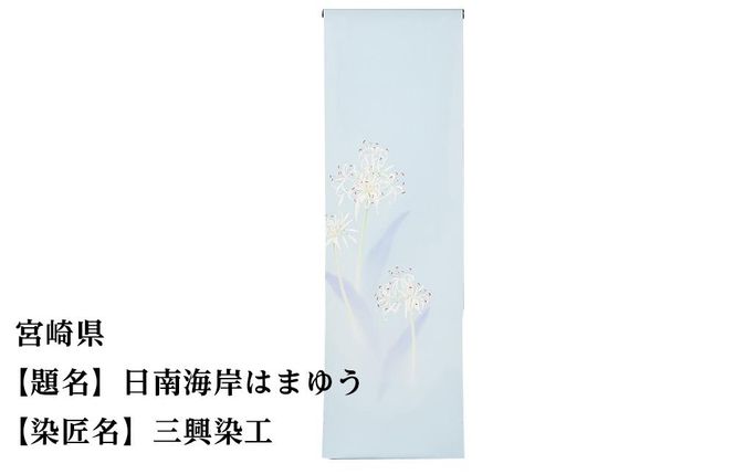 【47都道府県着物応援プロジェクト】 宮崎県 京手描友禅 付下げ着尺 261009_A-BR045