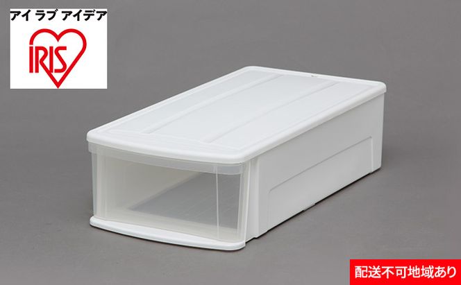 チェスト4個セット L ホワイト／クリア 収納 インテリア 衣替え シンプル アイリスオーヤマ 