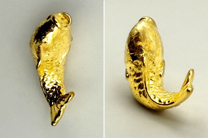 BJ251 K24 純金 鯉 8g 置物 鯉の泳ぐまち 島原記念オブジェ [ 金 24金 24K ゴールド gold 貴金属 インゴット 記念品 チャーム 投資 資産 長崎県 島原市 ]
