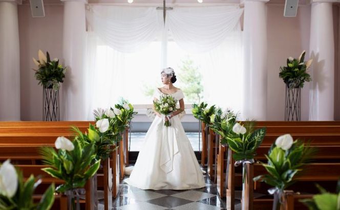 玉野市 WEDDING ベーシック プラン 挙式 限定 ＋ 食事付 ダイヤモンド 瀬戸内 マリン ホテル 結婚式 ウエディング チャペル 記念 思い出 チケット 瀬戸内海 ダイヤモンド瀬戸内マリンホテル 海 景色 白 純粋無垢 シンプル 華やか 