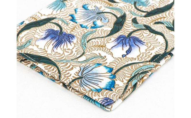 【文庫屋大関】パーソナルホルダー　ノースガーデン＜ターコイズ＞【皮革工芸品】 民芸品 雑貨 日用品 文房具 革小物 牛革 ファイル ケース 