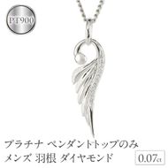 ネックレス プラチナ pt900 メンズ フェザー 羽根 喜平用 ダイヤモンド ペンダントトップ 大ぶり 羽 シンプル メンズジュエリー 普段 使い 190523100dpm-g SWAA335-pt