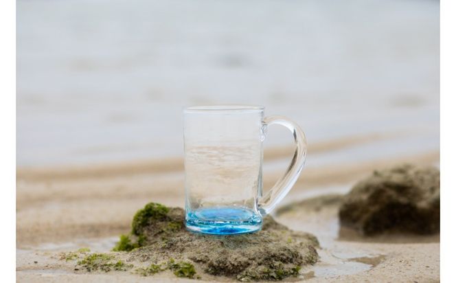 沖縄吹きガラス　青色ガラス果実の装飾木 琉球ガラスの海風 海想グラス 青 オンラインストア 人気商品