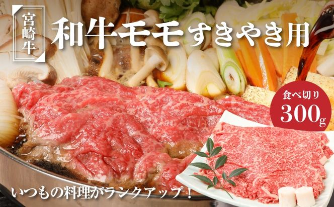 ＜宮崎牛和牛モモ肉すき焼き用300g＞ K01_0012_1