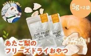 【お試しサイズ】あたご梨のフリーズドライおやつ(5g×2袋) 原材料は「あたご梨」のみ、果物そのまま！(岡山県産) ペット 果物【KF-F003-01】