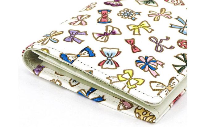 【文庫屋大関】束入れ プチリボン【皮革工芸品】 財布 お札 お札入れ 長財布 カード 小銭 牛革 手作り 日本製 墨田区 東京都