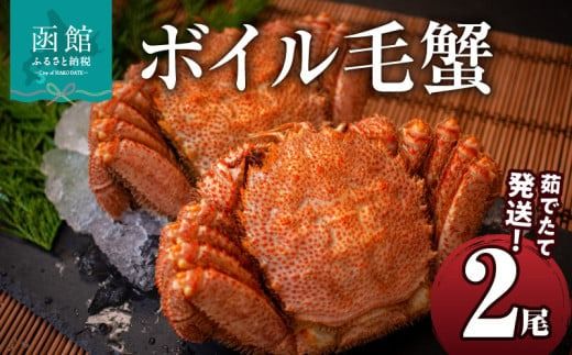 茹でたて発送！ボイル毛蟹2尾_HD088-002