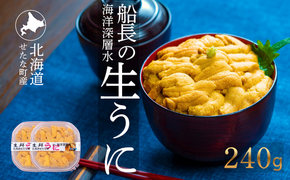 【2026年6月上旬から順次発送】【海洋深層水使用】北海道産 生うに 120g×2個 キタムラサキウニ 直送 旬 パスタ 寿司 焼き うに丼 海鮮 せたな町 ふるさと納税