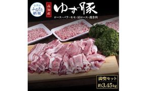 【CF-R7hbk】NIN004　なはりゆず豚満喫セット 3.45kg - 豚バラ ロース モモ 肩ロース 挽き肉 ひき肉 豚 豚肉 国産 詰め合わせ セット 冷凍 料理 おうちごはん 個包装 34000円 高知県産 高知