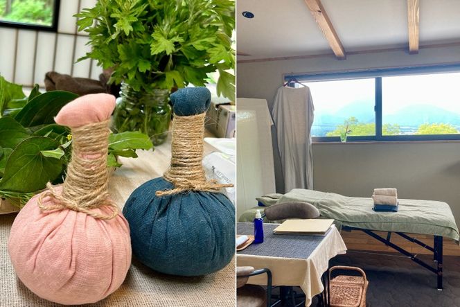 ハーブボール セラピー 割引チケット 5,000円分 [和のか 長野県 池田町 48110810] リラクゼーション よもぎ蒸し 植物療法