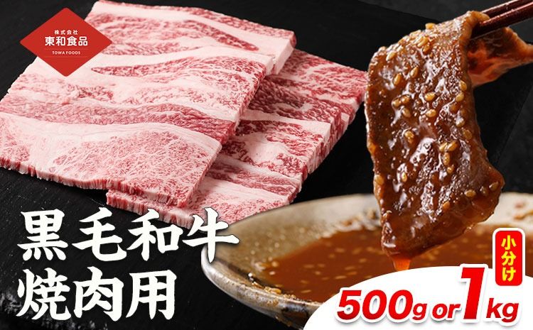 黒毛和牛 焼肉用 選べる 内容量 500g 1kg(1パック250g) [90日以内に出荷予定(土日祝除く)]国産 お肉 和牛 牛 精肉 食品 牛肉 バーベキュー 食材 グルメ 肉料理 牛スライス おうち焼肉 赤身部位 ミスジ[配送不可地域あり]---yuki_towa_10_500g---