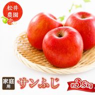 りんご 家庭用 サンふじ 約3.5kg フルーツ 果物 甘い 林檎