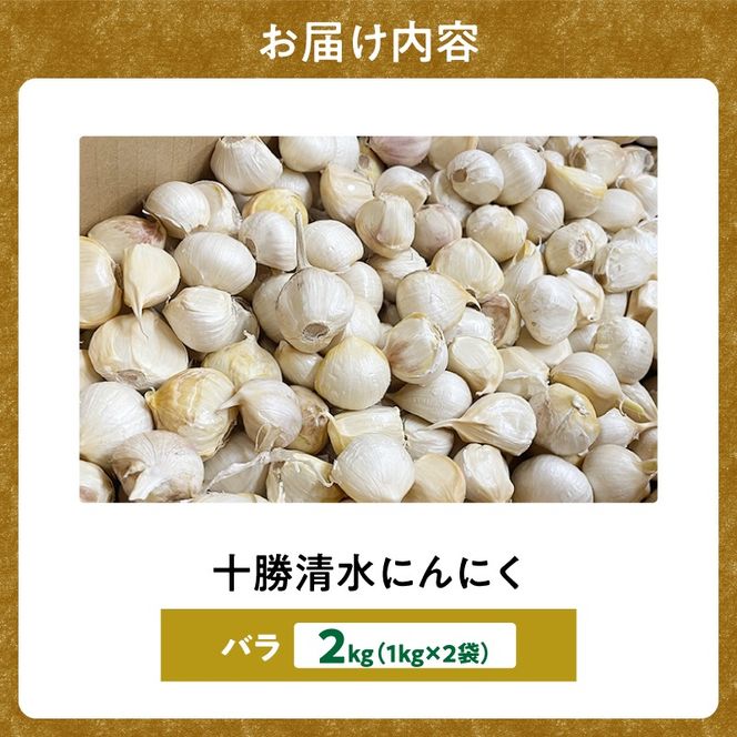 【北海道産】十勝育ちのにんにく バラ2kg にんにく ニンニク ガーリック にんにく 北海道産 にんにく_S021-0023
