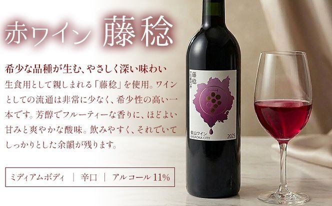 東山ワイン2025 750ml 藤稔 東山農園《30日以内に出荷予定(土日祝除く)》 岡山県 笠岡市 ブドウ 葡萄 ギフト お取り寄せ 送料無料---H-96---