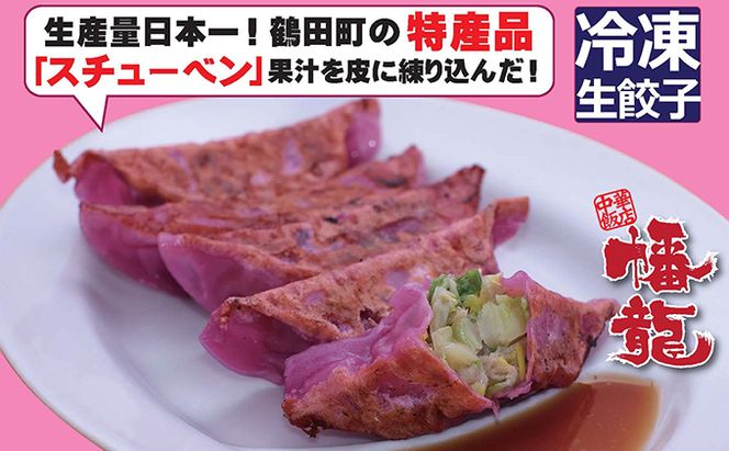 幡龍 スチューベン餃子 40個（8人分）【青森県鶴田町名産スチューベン使用】 加工品 惣菜 冷凍 