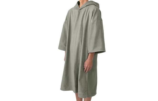 G2422 【スピード発送】泉州タオル サウナポンチョ（グレー）
