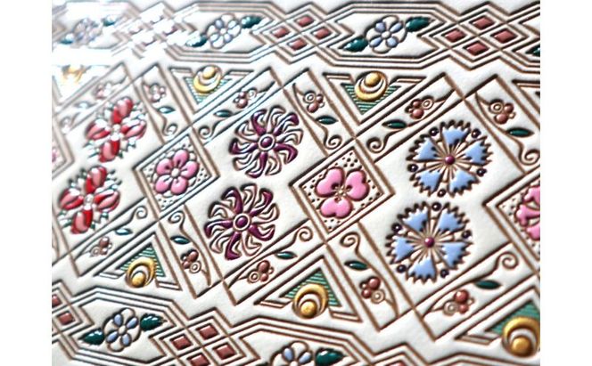 【文庫屋大関】パーソナルホルダー　花菱【皮革工芸品】 民芸品 雑貨 牛革 現代風デザイン 