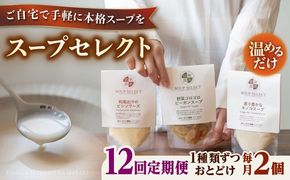 【全12回定期便】SoupSelect スタンドパウチ2点セット 糸島市 / 糸島正キ スープ レトルト[AQA070]