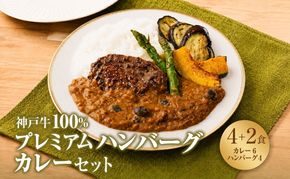 神戸牛 100% プレミアム ハンバーグ カレー セット 国産 肉 牛肉 冷凍 小分け 地鶏 丹波黒どりと京都府産黒大豆のキーマカリー 鶏肉 レトルトカレー