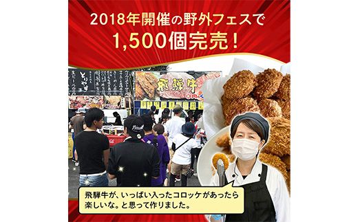 飛騨牛 コロッケ メンチカツ セット 60g 計 30個 各 15個 2種 冷凍【揚げるだけ 簡単調理 時短】食べ比べ お弁当 おかず おつまみ 人気 ミンチ カツ 揚げ物 惣菜 肉 牛肉 和牛 ブランド牛 お取り寄せ グルメ ギフト F4N-3100