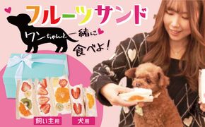 甘さ控えめ！八百屋が厳選したワンちゃん＆飼い主様フルーツサンドセット 5個セット フルーツ フルーツサンド 犬 愛犬 一緒 果物 くだもの H151-012