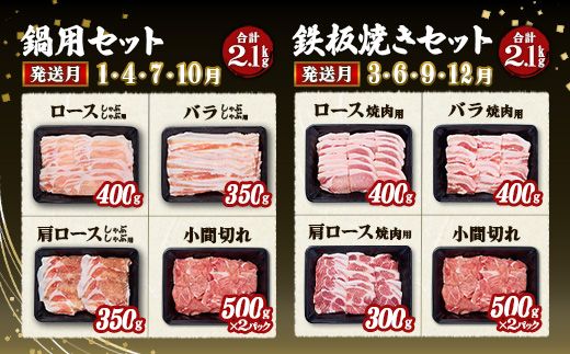 【12ヶ月定期便】宮崎県産 いもこ豚 月替わり定期便 25.44kg 12回 毎月 お楽しみ 満喫 満足 堪能 セット しゃぶしゃぶ 切り落とし 小分け 豚 豚バラ ロース 肩ロース スライス 小間切れ 豚丼 しょうが焼き 国産 九州産 宮崎 ブランド 冷凍 送料無料