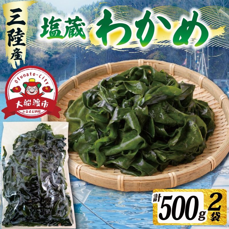 [三陸産] 塩蔵わかめ 500g(250g×2P) わかめ 小分け 若芽 湯通し 海藻 海産物 味噌汁 ごはん 夕飯 おかず しゃぶしゃぶ サラダ お刺身 刺し身 刺身 末崎 三陸 岩手県 国産 大船渡