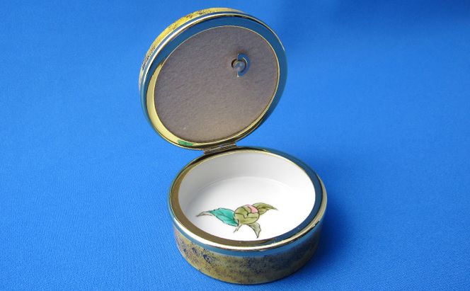 九谷焼オルゴール　吉田屋風しゃくやく a05 焼き物 民芸品 工芸品 雑貨 