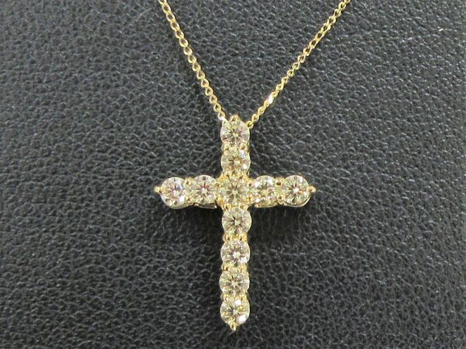 K18YG 0.50ctH&Cクロスペンダント SWCB015-yg