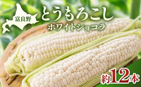 【2026年夏発送】富良野産 とうもろこし ホワイトショコラ 約12本 [近藤農園] とうもろこし コーン とうきび 野菜 新鮮 甘い 贈り物 ギフト 道産 ジューシー ふらの ブランド 夏 北海道 富良野市