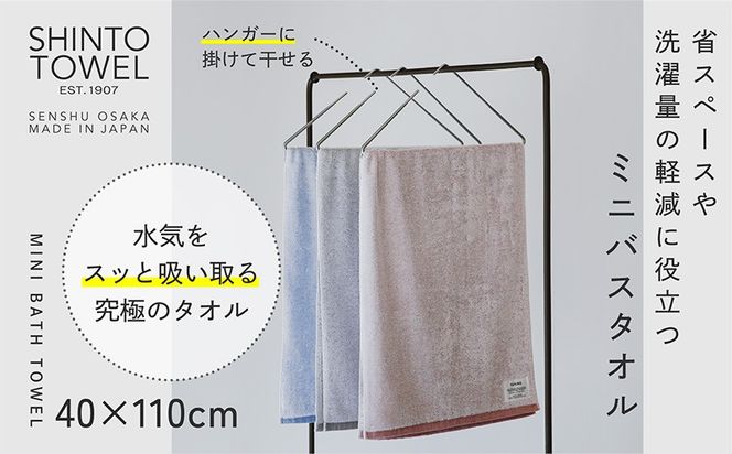099H4000-1 SHINTO TOWEL「ユキネ・ミニバスタオル」aka（赤）2枚セット 【オーガニックコットン100% 国産 吸水 普段使い シンプル 日用品 家族 ファミリー】