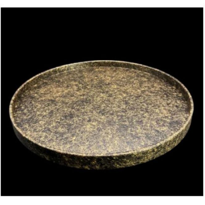 木製 丸トレイ 乱糸（マット仕上げ）漆黒［NF68］ 303446_CU90034VC04