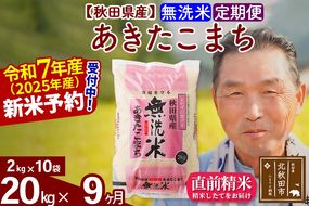 令和7年産《定期便9ヶ月》秋田県産 あきたこまち 20kg【無洗米】(2kg小分け袋) 2025年産 お届け時期選べる お届け周期調整可能 隔月に調整OK お米 おおもり [おおもり 秋田 お米 あきたこまち 米どころ 東北 北秋田市 定期便 毎月お届け]|oomr-30809