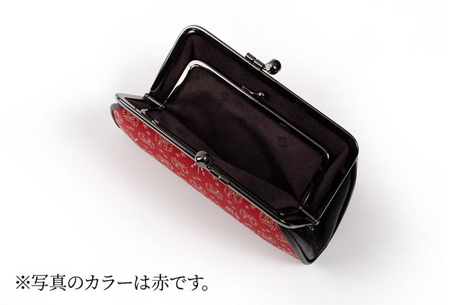 なまはげ館オリジナルデザイン印伝 親子がま口（紺） 和柄|23_ogt-110101b
