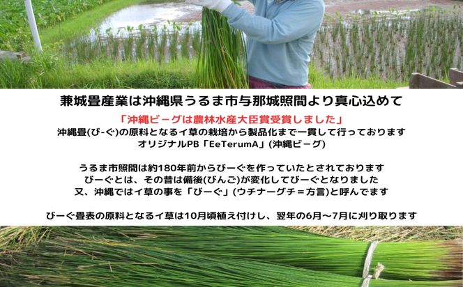 寝ゴザ　い草マット【照間ビーグ】80cm×190cm