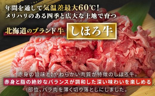 北海道 しほろ牛 切り落とし スライス 400g BBQ 焼肉 牛 赤身肉 国産牛 肉 ビーフ セット 国産 焼き肉 冷凍 詰合せ お取り寄せ 送料無料 十勝 士幌町【N21】