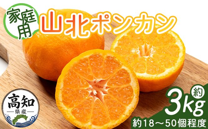 ぽんかん 山北ポンカン 家庭用 3kg(約18～30個程度) - 果物 フルーツ 柑橘類 ぽんかん ミカン 蜜柑 訳アリ わけあり 生産者応援 甘い おいしい 美味しい 山北みらい yk-0082