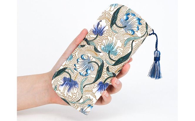 【文庫屋大関】メガネケース　ノースガーデン＜ターコイズ＞【皮革工芸品】 ファッション小物 民芸品 