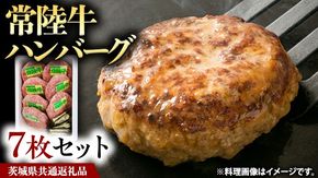 常陸牛 ハンバーグ 7枚 セット 国産 ブランド牛 お肉 牛肉 おいしい 美味しい おかず 惣菜 個別包装 時短 グルメ お取り寄せ 日持ち ソース付き 冷凍 茨城 ( 茨城県共通返礼品 ) [BS002us]