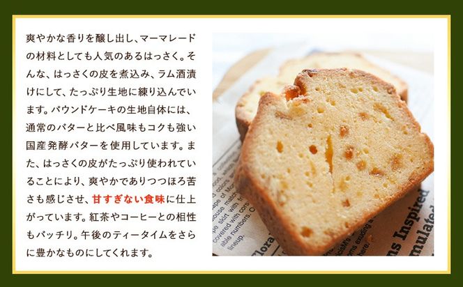 ほろにがスイーツ・はっさくパウンドケーキ 1本 【アミティ有限会社 観光特産センターこかわ】《90日以内に出荷予定(土日祝除く)》 和歌山県 紀の川市---wsk_amthspc_90d_22_9000_360g---