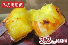 【3ヶ月定期便】★訳あり★紅はるか冷凍焼き芋約3kg＋おまかせ品種さつまいも　合計約3.2kg（EY-29）