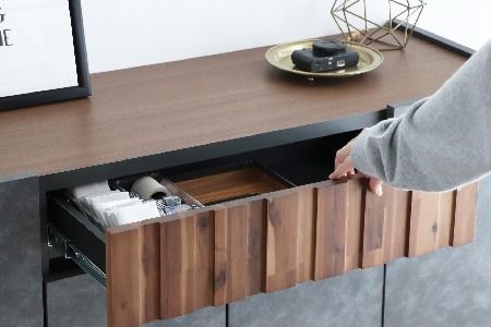 【東馬家具】クリート SB 120 CL【美しさ モダン 空間作り ワンランク上 贅沢 アカシア材 コンクリート調 完成品 脚のみ取付】(H060620)