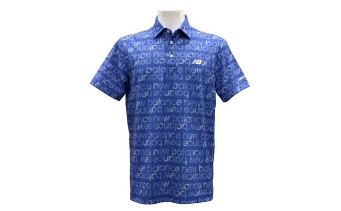 ニューバランスゴルフ ウェア 半袖 ポロシャツ メンズ 通気性 ブルー 012-6168007