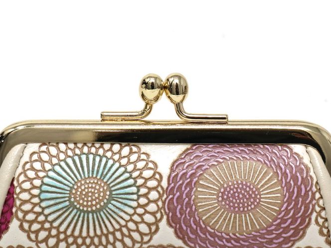 【文庫屋大関】印鑑ケース　笠菊＜桃花＞【皮革工芸品】 ファッション小物 民芸品 