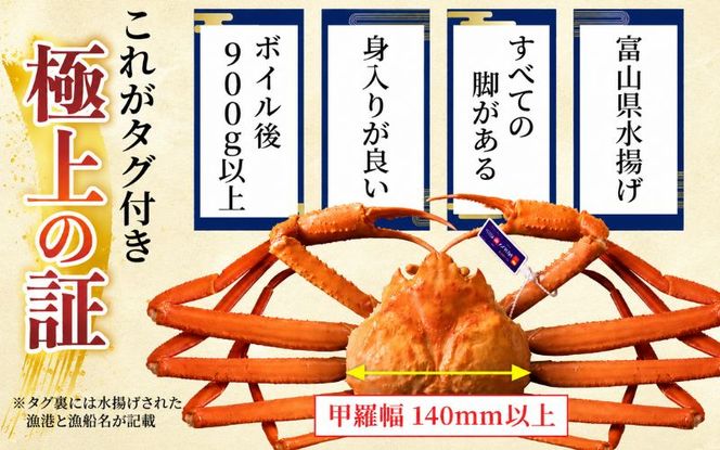 【先行予約】タグ付き極上ボイル紅ズワイガニ 冷蔵配送 【26年10月以降順次発送予定】川村水産【紅ズワイガニ カニ 紅ずわいがに かに 冷蔵 チルド 北陸 滑川 ブランド蟹】