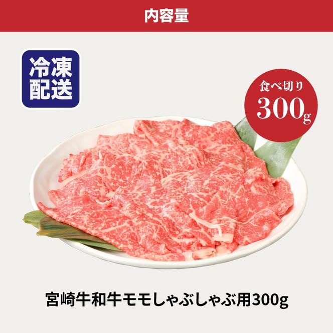 ＜宮崎牛和牛モモ肉しゃぶしゃぶ用300g＞ K01_0001_1