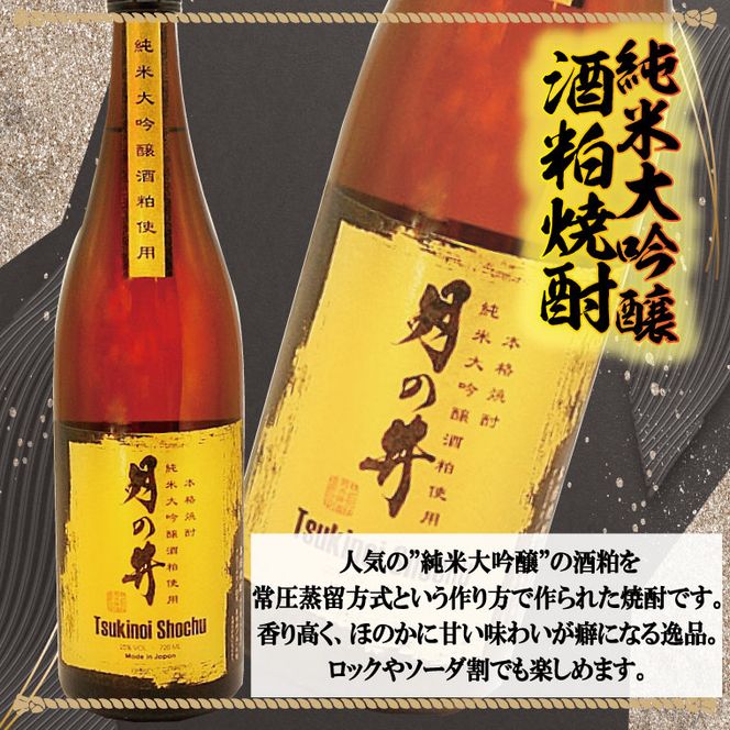 純米大吟醸 酒粕焼酎 720ml 本醸造 720ml 2本 セット 酒粕焼酎 月の井 大洗 地酒 日本酒 焼酎 茨城